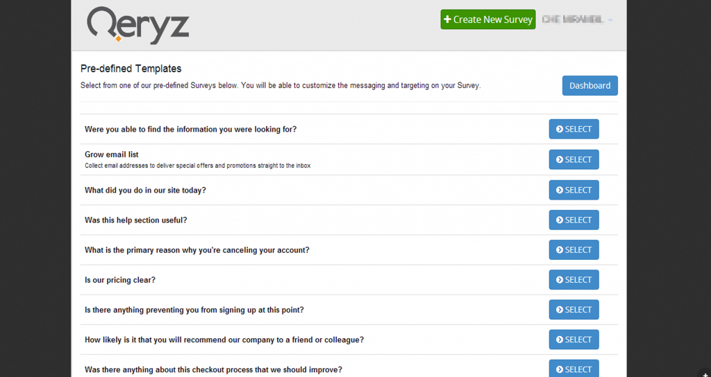 qery pre defined template