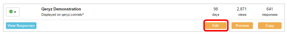 Edit Qeryz Survey