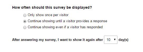 Survey Display Frequency