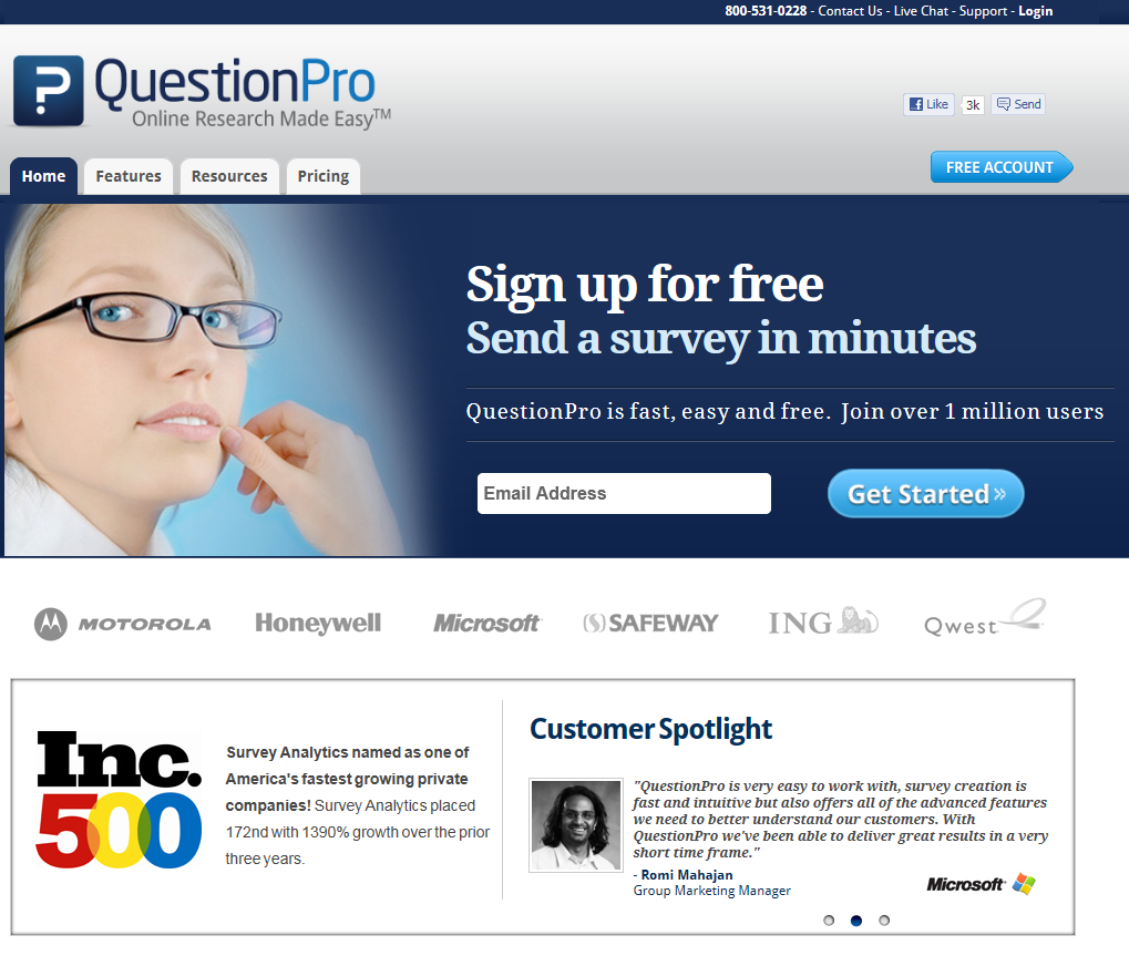 customer feedback question pro