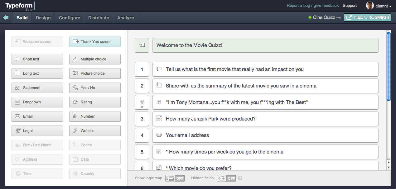 customer feedback typeform