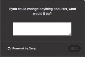 a screenshot of the qeryz online survey tool